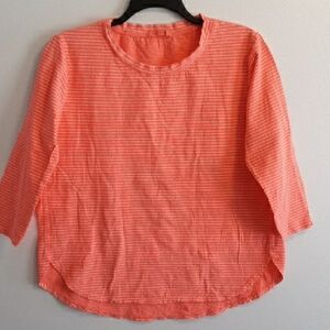 Fresh Produce Women's Striped Coral Top